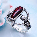 Skeleton coffin ring nz