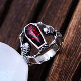Skeleton coffin ring nz