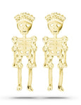 Skeleton earrings Gold nz