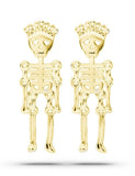 Skeleton earrings Gold nz
