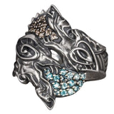 Skoll and Hati Silver Ring nz