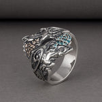 Skoll and Hati Silver Ring nz