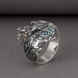 Skoll and Hati Silver Ring nz