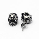 Skull demonic Earrings Silver nz