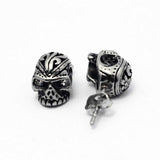 Skull demonic Earrings Silver nz
