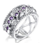 Skull engagement ring 52 mm / Purple nz