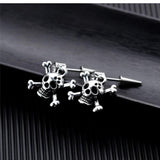 Skull feminine earrings Silver nz