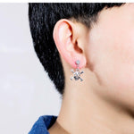 Skull feminine earrings Silver nz