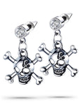 Skull feminine earrings Silver nz
