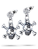Skull feminine earrings Silver nz