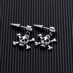 Skull feminine earrings Silver nz