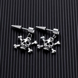 Skull feminine earrings Silver nz