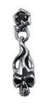 Skull flame earrings Silver nz