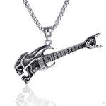 Skull guitar necklace nz