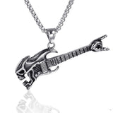 Skull guitar necklace nz