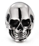 Skull ring with coloured eyes 54 mm / Without nz