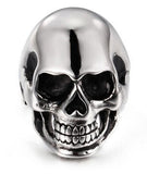 Skull ring with coloured eyes 54 mm / Without nz