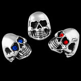 Skull ring with coloured eyes nz