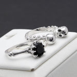 Skull ring with onyx nz