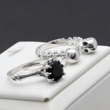 Skull ring with onyx nz