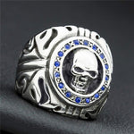 Skull ring with rhinestones nz