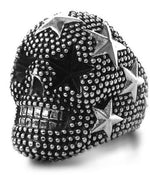 Skull ring with stars 54 mm nz