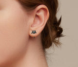 Small black cat earrings nz