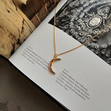 Small gold moon necklace nz