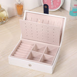 Small leather jewellery box White nz