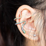 Snake clip on Earrings nz