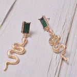 Snake earrings with rhinestone gems nz