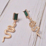 Snake earrings with rhinestone gems nz