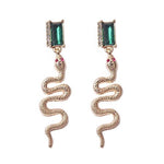 Snake earrings with rhinestone gems nz