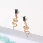 Snake earrings with rhinestone gems nz