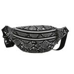 Snake leather bum bag Grey nz