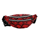 Snake leather bum bag Red nz