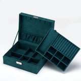 Soft Velvet Jewellery Case Dark green nz