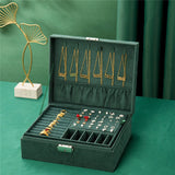 Soft Velvet Jewellery Case Green nz
