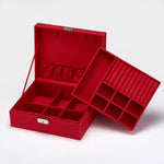 Soft Velvet Jewellery Case Red nz