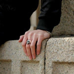 Solid Silver Skull Ring nz