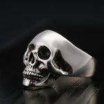 Solid Silver Skull Ring nz
