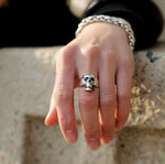 Solid Silver Skull Ring nz
