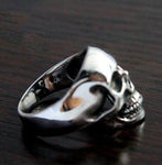 Solid Silver Skull Ring nz