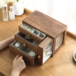 Solid Wood Jewellery Box Walnut nz