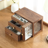 Solid Wood Jewellery Box Walnut nz