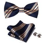 Sophisticated Blue and gold bow tie nz