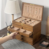 Spacious Wooden Keepsake Box Brown nz