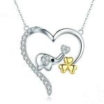 Sparkly elephant heart necklace nz