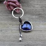 Sparkly heart keyring Blue nz