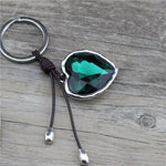 Sparkly heart keyring Green nz